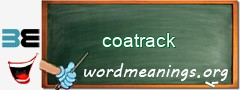 WordMeaning blackboard for coatrack